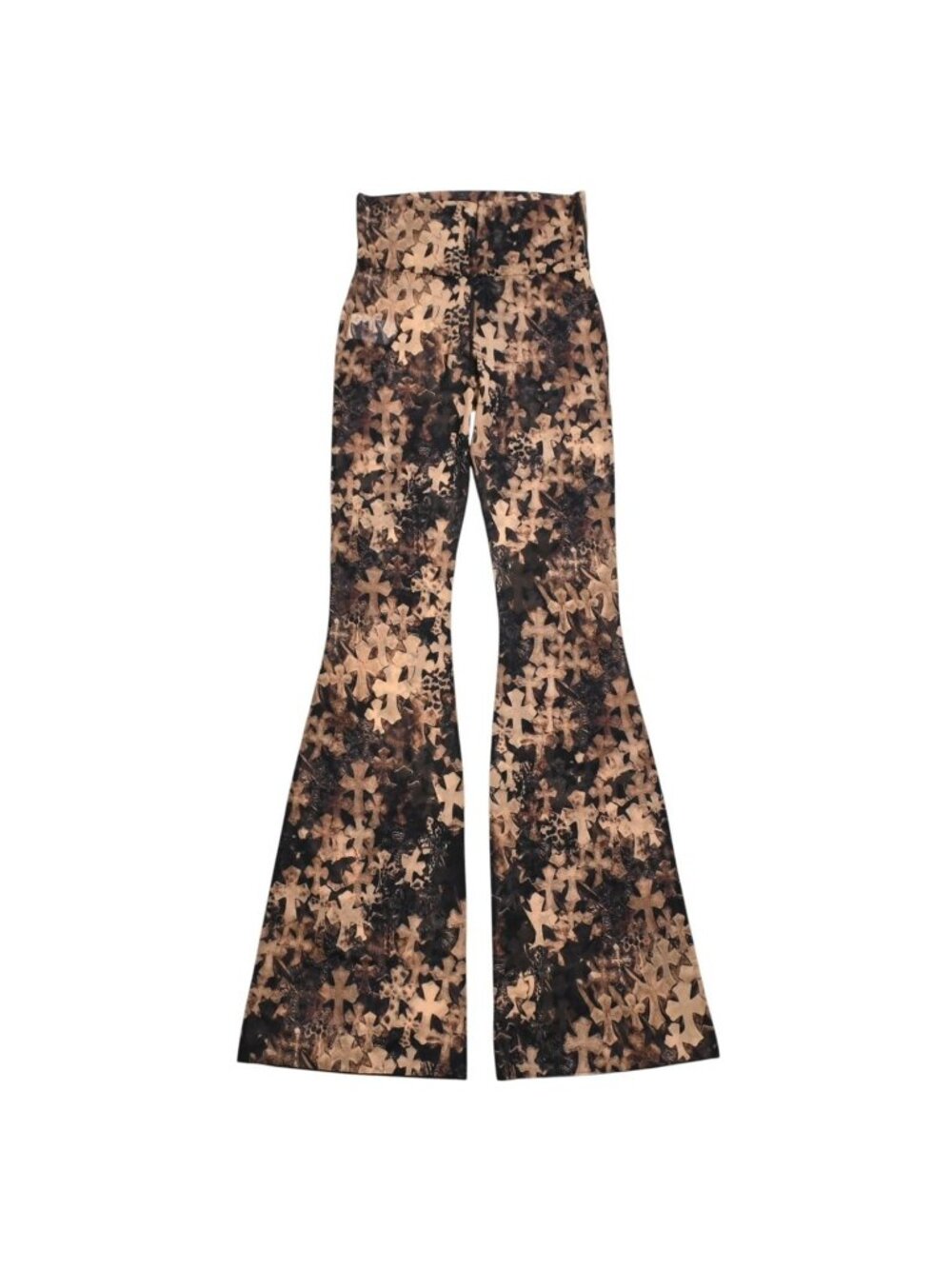 Chrome Hearts Cemetery Cross Mesh Lace Flare Long Pants XS